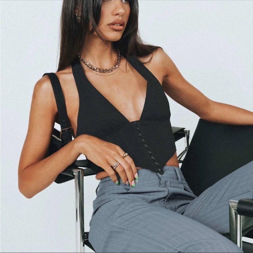 Princess Polly, dreaming corset/vest style top in black